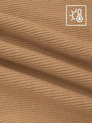 1pc Women's Elegant Slim Fit Contrasting Color Short Base Sweater, U-Neck Long Sleeved With Fleece