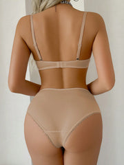 2pcs/Set Lace Patchwork Wire-Supported Bra