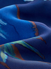 Women's Floral Print V-Neck Elegant Short Sleeve Dress