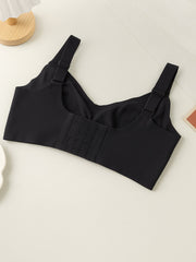 Simple Comfortable Sports Bras For Women, Wire-Free Solid Color Underwire Bras - Removable Padding