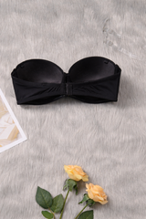 Casual Plain Medium Stretch Strapless Bras With Padded Cups And Backless Design For Everyday Wear