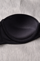 Casual Plain Medium Stretch Strapless Bras With Padded Cups And Backless Design For Everyday Wear