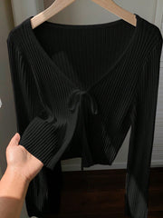 Casual Solid Color Long Sleeve Lightweight Cardigans