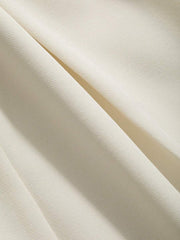 1pc Women Casual Solid Color Straight Leg Zipper Stretch Pants