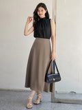 Shein Dazy-Less Solid Flared Skirt