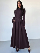 Elegant Solid Color Pullover Short Sleeve Minimalist Loose Fit Dress