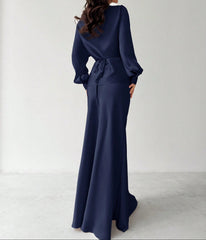 Elegant Satin Asymmetric Hem Satin Skirt
