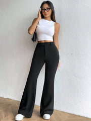 High Waist Flare Leg Pants Fall Cloth For Women