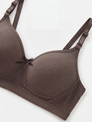 Comfortable Wireless Soft Cup Solid Bra