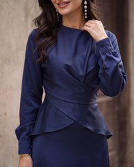 Elegant Satin Asymmetric Hem Satin Skirt