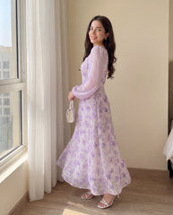 Printed Square Neck Summer Dress