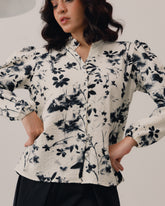 Midnight Bloom Printed Blouse