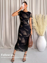 Women's Fashionable Printed Short Sleeve Dress