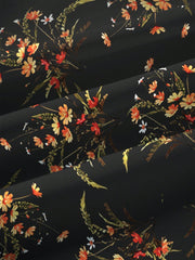 Retro Elegant Ditsy Floral Loose Casual Long Sleeve Dress