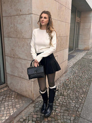 Women's V-Neck Bow Knitted Sweater