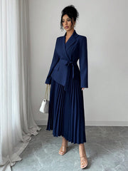 Casual And Versatile Elegant Commuting Dress With A Patchwork Suit Collar