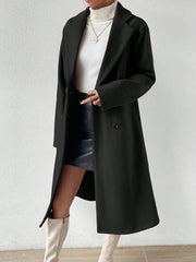 Lapel Neck Double Breasted Overcoat