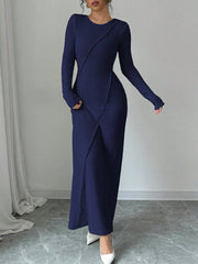 SHEIN Privé Women's Plain Color Long Casual Dress