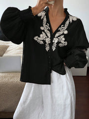 Blouse With Embroidered Decor