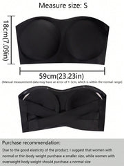 Seamless Underwire-Free Bra, Sexy One-Shoulder Design With Non-Slip Sides, Removable Pads And Criss-Cross Back, Strapless