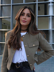 Women's Everyday Fashion Wear Tweed Jacket