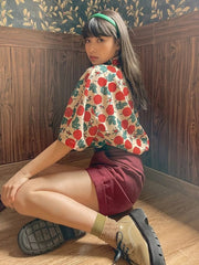 Floral Print Button Front Shirt