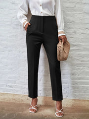 Slant Pockets Seam Detail Pants