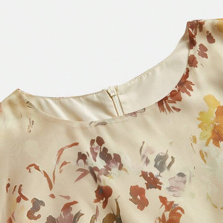 Floral Print Long Sleeve Vacation Style Elegant Dress