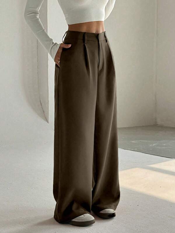 Premium High-Waist Elegant Slimming Wide Leg Pants