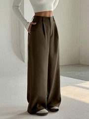 Premium High-Waist Elegant Slimming Wide Leg Pants