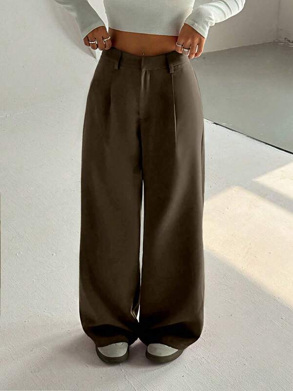 Premium High-Waist Elegant Slimming Wide Leg Pants