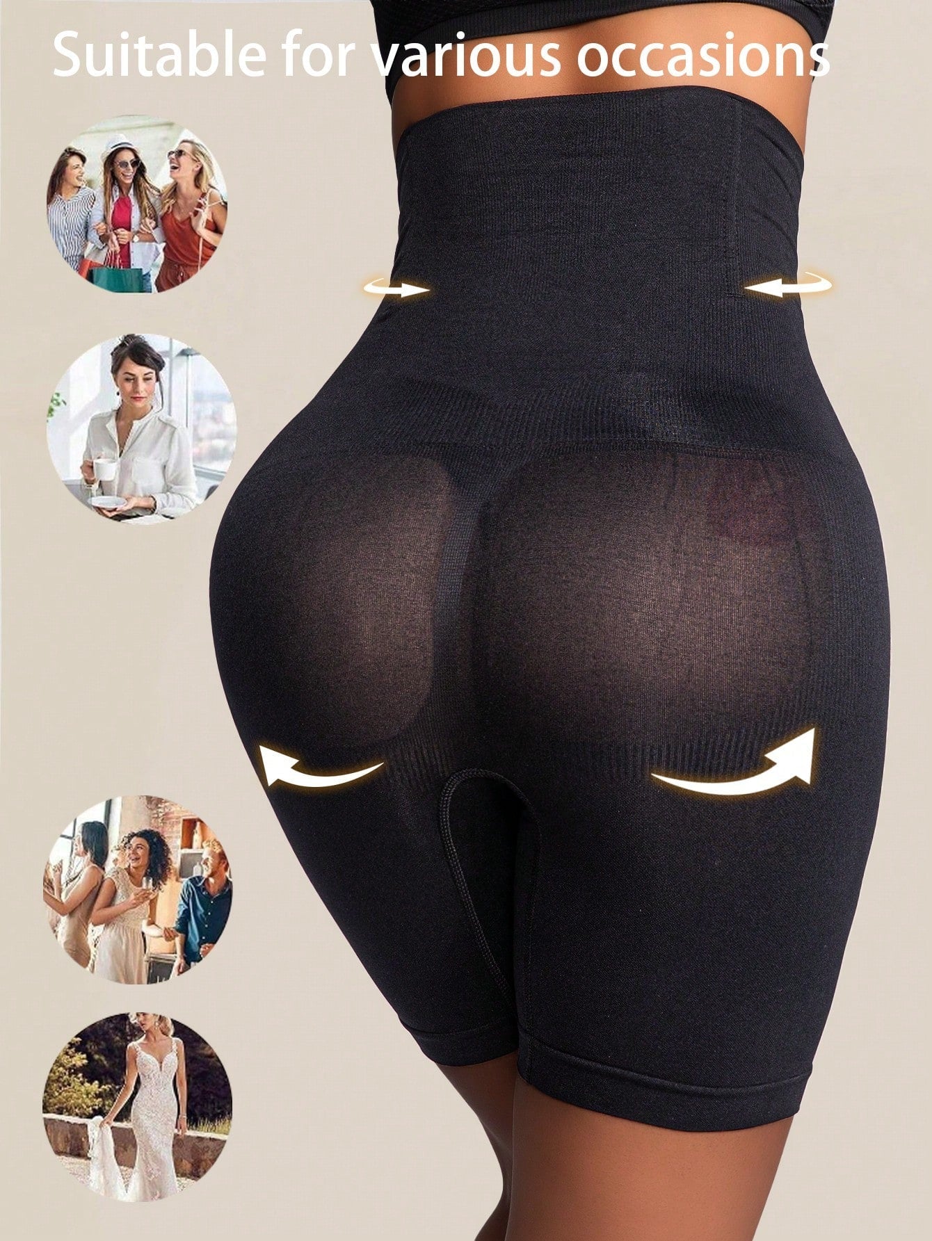 1 Pc High Waist Tummy Control Shorts