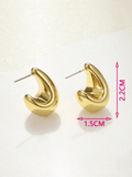 Shein 1pair Small Size New Geometric Design Medium Statement Earrings For Women