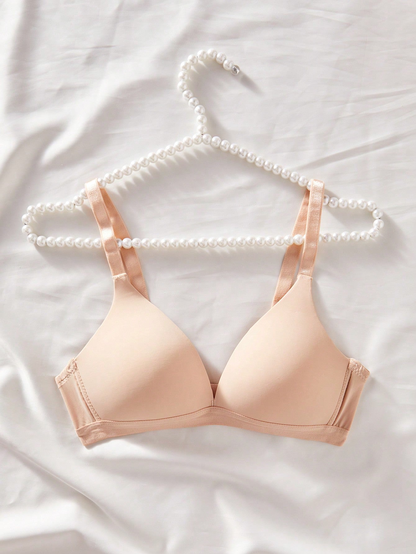 1pc V-Style Lady's Comfortable Wireless Soft Cup Solid Underwear Bra