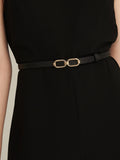 Shein 1pc Women Metal Buckle Skinny Belt