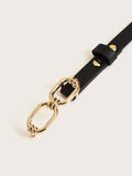 Shein 1pc Women Metal Buckle Skinny Belt