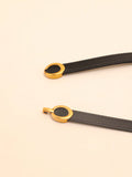 Shein 1pc Women's Pu Material Vintage & Minimalist Thin Waist Belt, Suitable For Daily Use Casual