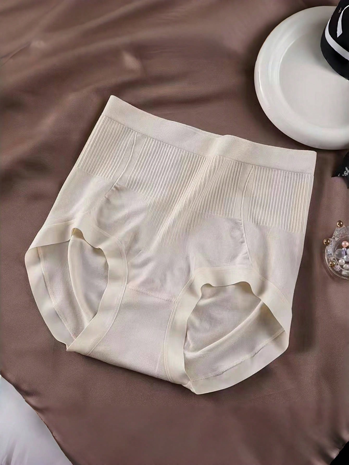 3pcs Women High Waisted Seamless 3D Butt Lifting Postpartum Belly Control Briefs