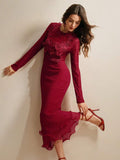 Shein Anewsta Fish Tail Mesh Dress