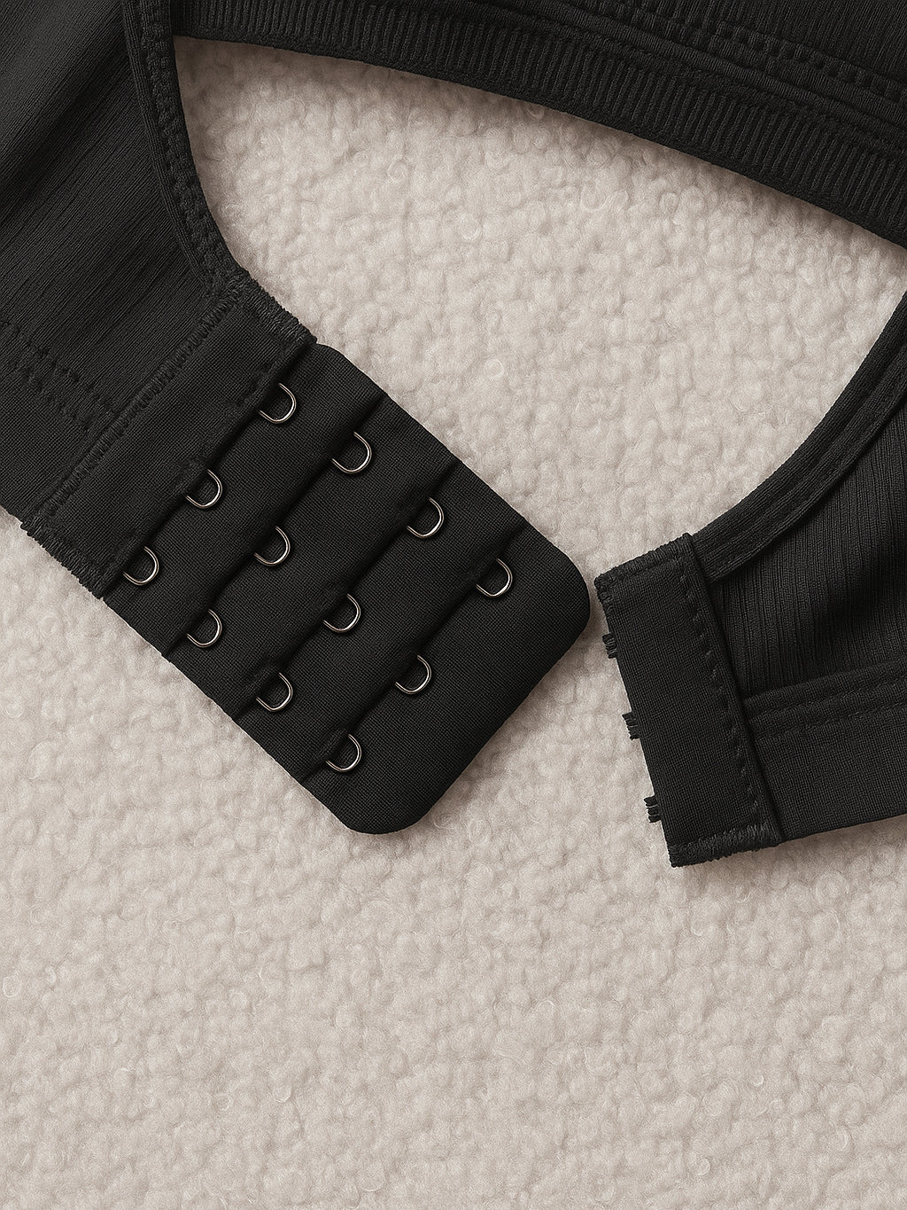Comfortable Black Casual Stripe Wireless Soft Cup Solid Bralette