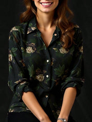 Shein Collared Regular Fit Floral Shirt