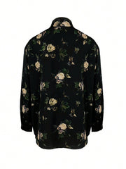 Shein Collared Regular Fit Floral Shirt