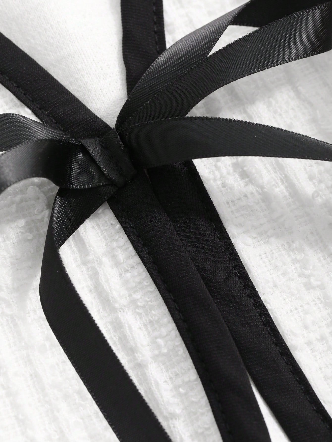 Contrast Binding Tie Front Crop Jacket