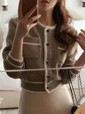 Shein DAZY Contrast Trim Button Through Cardigan