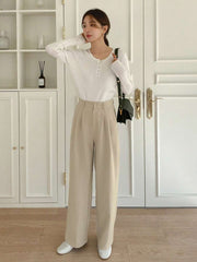 Shein DAZY Plicated Detail Suit Pants