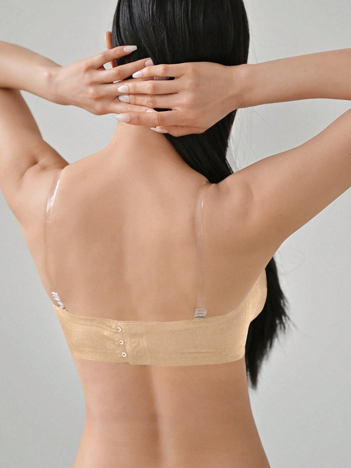 Removable Transparent Strap Strapless Wireless Bra - Removable Padding