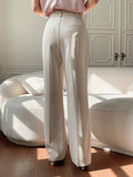 Shein DAZY Solid Color Casual Straight-Leg Trousers