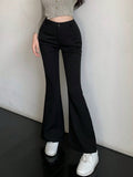 Shein DAZY Solid Color Flared Trousers