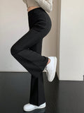Shein DAZY Solid Color Flared Trousers