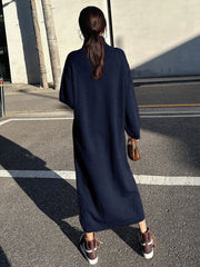 Loose Fitting Turtleneck Dolman Sleeve Sweater Dress
